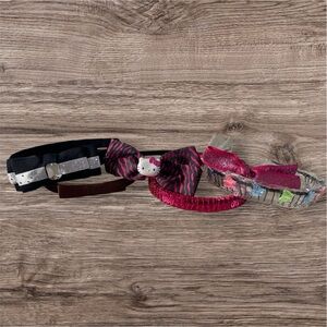 Set of 5 kids Headbands Bows, Rainbow Butterflies, Hello Kitty